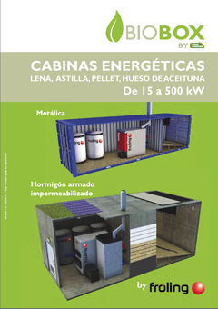 Cabinas energéticas BioBox, leña, astilla, pellet... 15 a 500 kW